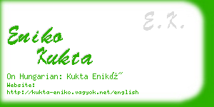 eniko kukta business card